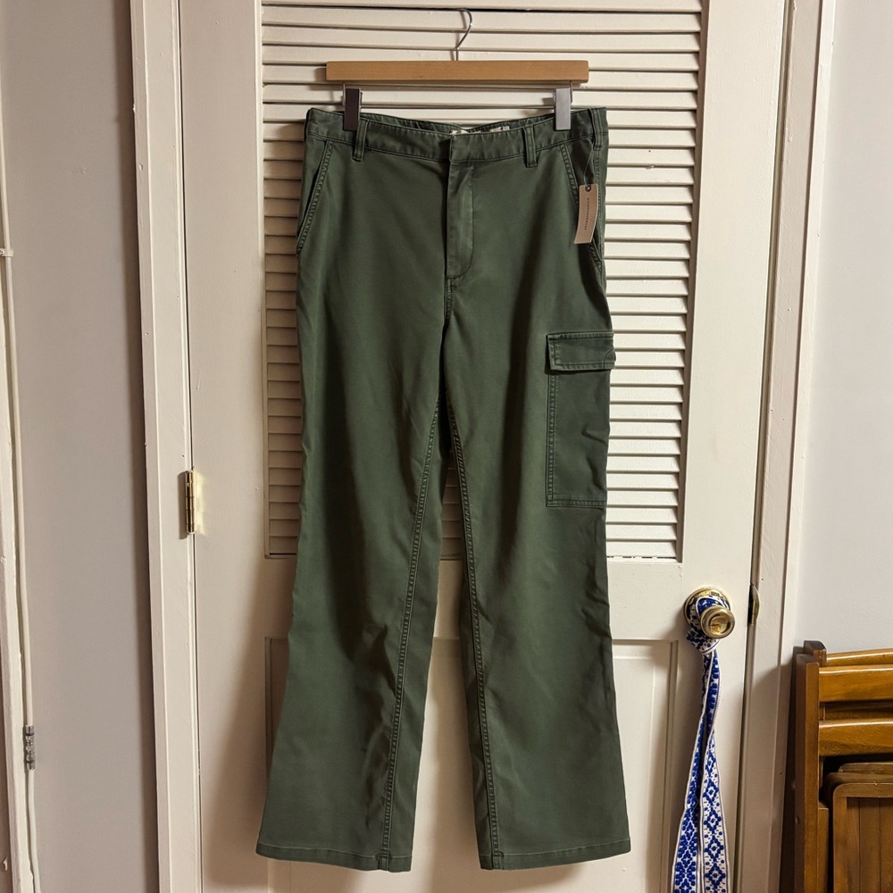 Anthropologie Olive Green Cargo Trousers